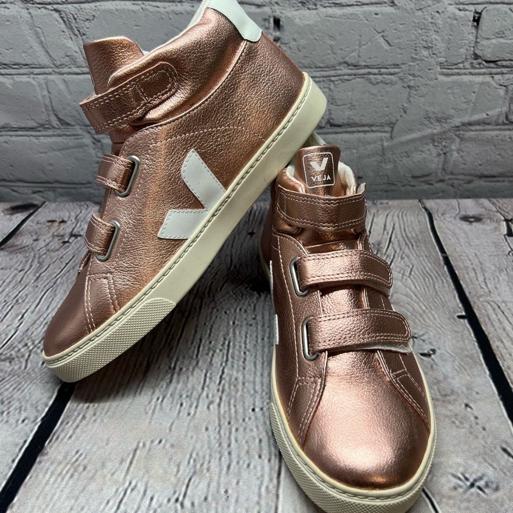Veja Rose Gold Athletic Shoes